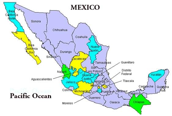 რუკა valley of Mexico