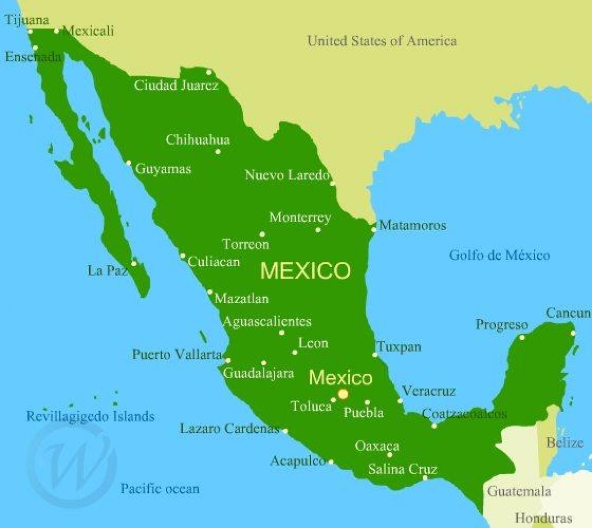 რუკა west coast მექსიკაში