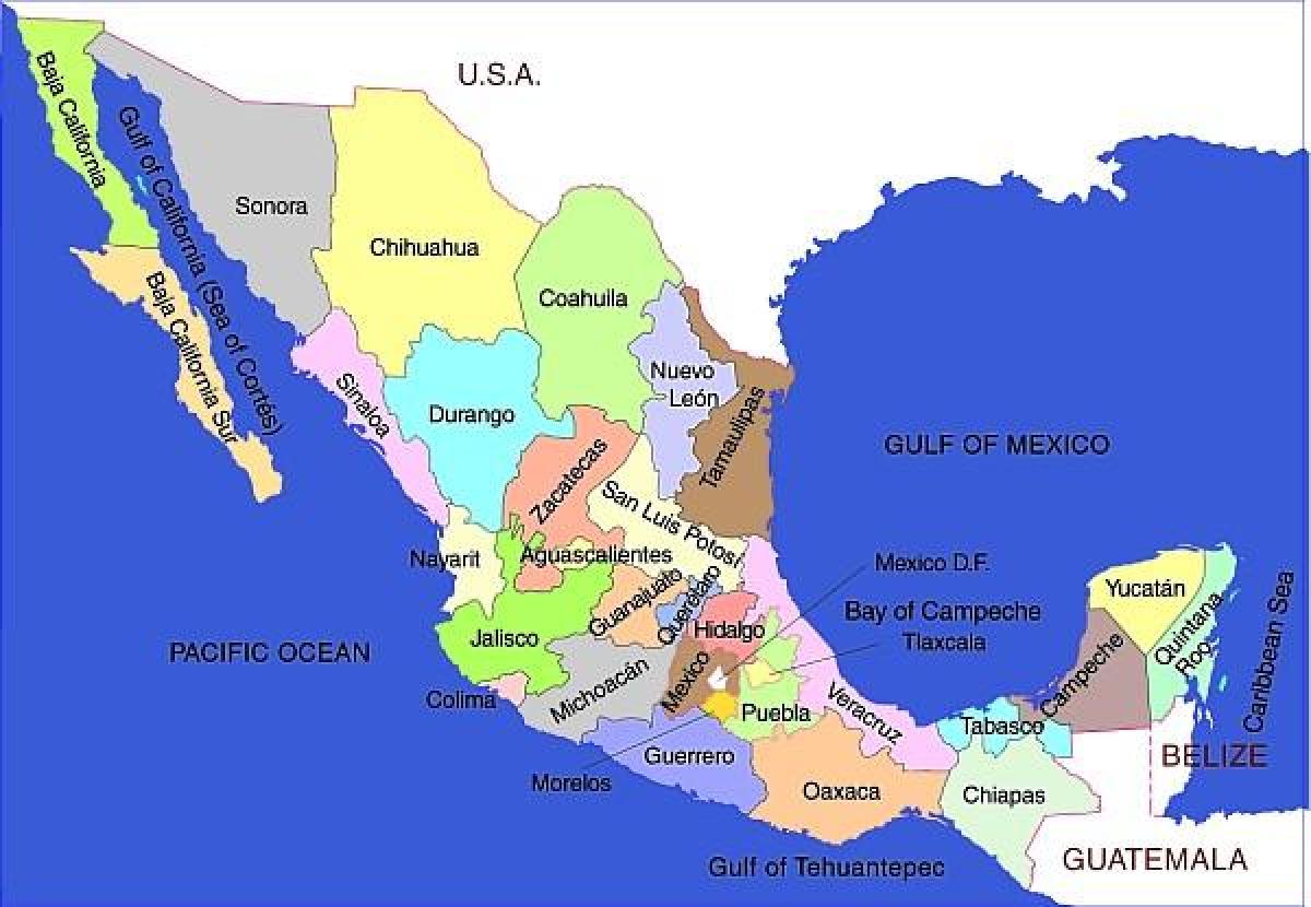 მექსიკაში რუკა შტატები