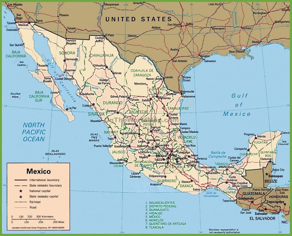მექსიკაში რუკა