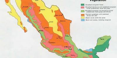 რუკა მექსიკაში natual რესურსები