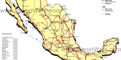 Highway რუკა მექსიკაში