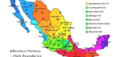 ამინდი რუკა მექსიკაში