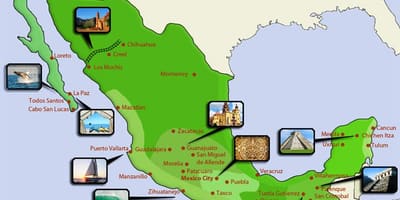 ტურისტული რუკა მექსიკაში