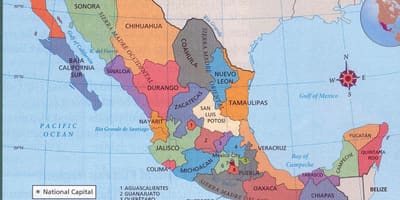 Aztec მექსიკაში რუკა