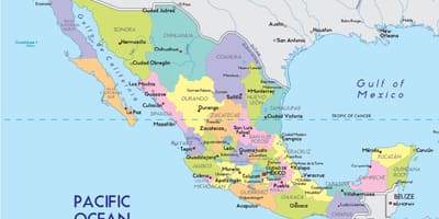 რუკა west coast მექსიკაში