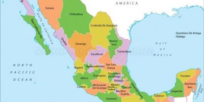 რუკა მექსიკაში შტატები
