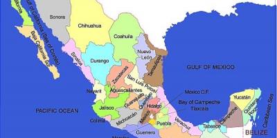 მექსიკაში რუკა შტატები